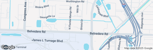Google Maps Palm Beach Airport (PBI), 2501 Bristol Dr Unit A1, West Palm Beach, FL 33409-6462, United States of America